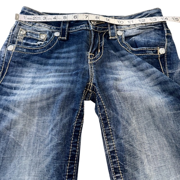 Miss Me Distressed Signature Boot Cut Jeans Size 26 - Picture 5 of 8